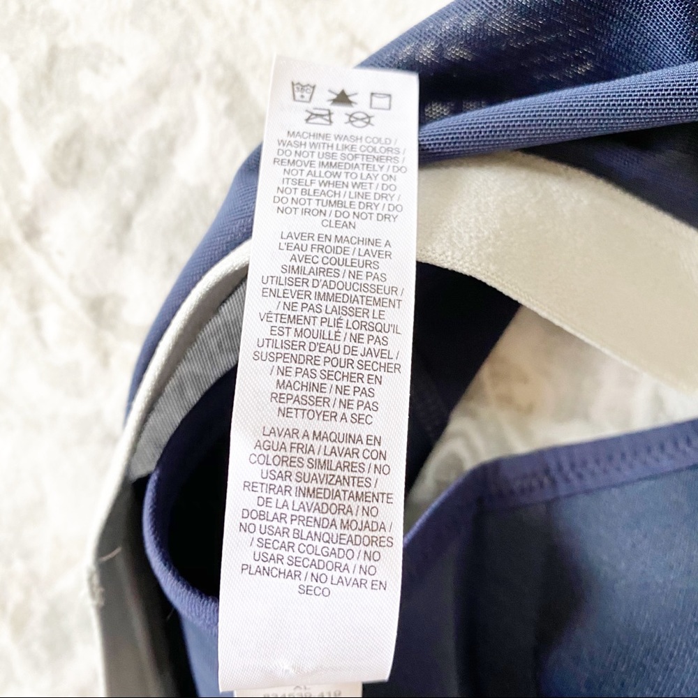 NIKE Sports Bra Navy Blue Gray XL NEW - Picture 5 of 7